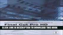 New Book Apple Pro Training Series: Advanced Editing and Finishing Techniques in Final Cut Pro HD