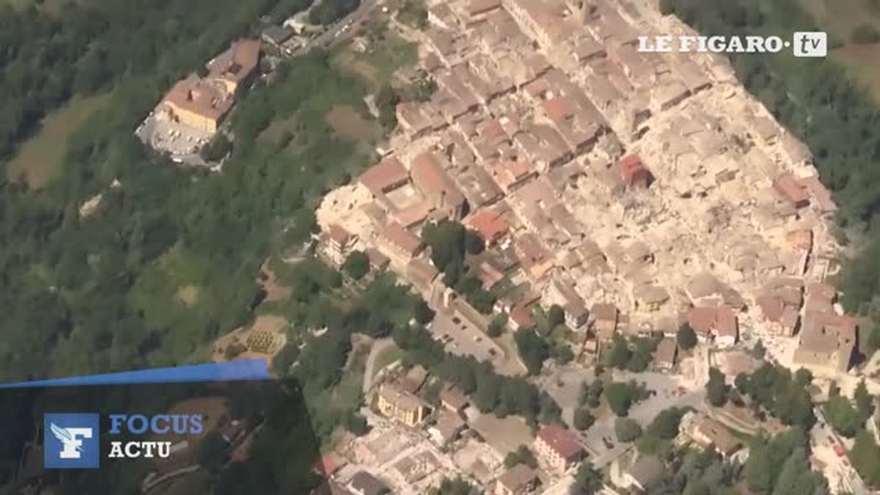 Séisme en Italie : des images aériennes montrent l'ampleur des dégâts