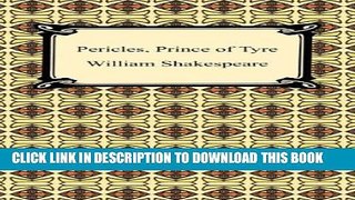 Collection Book Pericles, Prince of Tyre