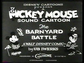 Mickey Mouse 1929 The Barnyard Battle