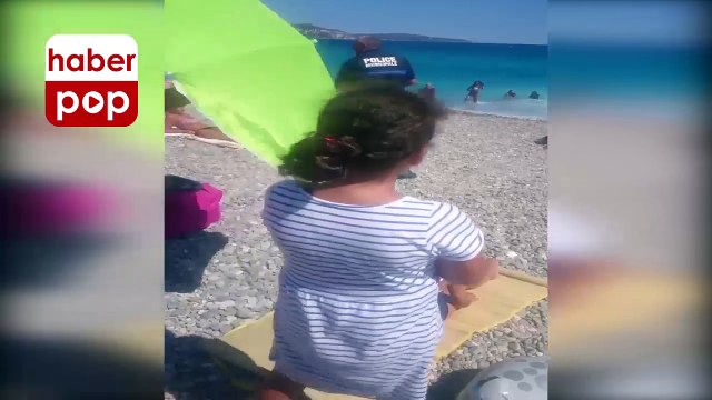 Müslüman kadın haşema ile denize girince cezalandırıldı #haşema #deniz