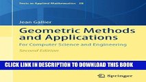 Collection Book Geometric Methods and Applications: For Computer Science and Engineering (Texts in
