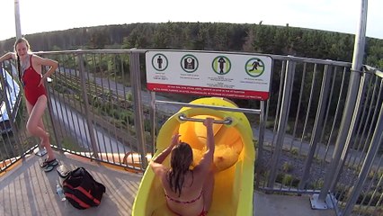 Yellow Adrenaline Water Slide at Calypso Waterpark