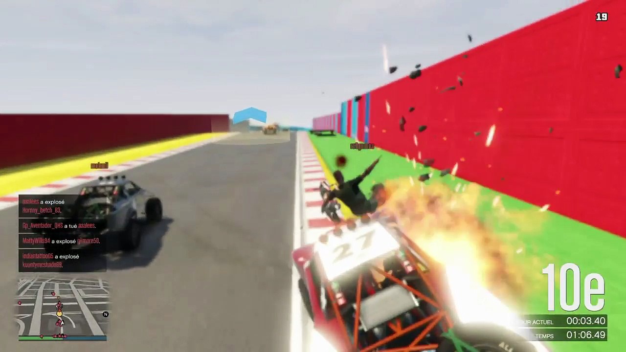 GTA 5 ONLINE CASSE-COU MK64 LUIGI'S RACEWAY