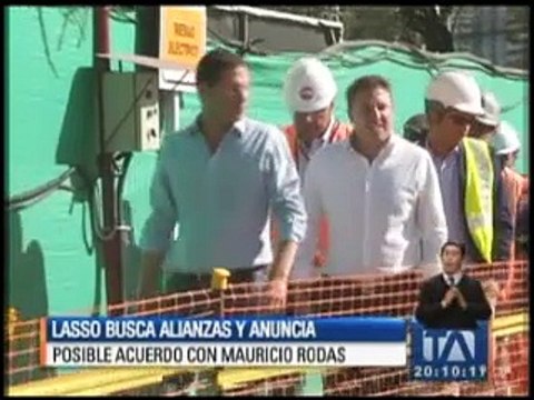 Lasso busca alianzas y anuncia posible acuerdo con Mauricio Rodas