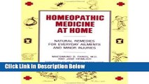[Fresh] Homeopathic medicine at home: Natural remedies for everyday ailments and minor injuries
