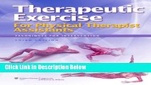 [Best Seller] Therapeutic Exercise for Physical Therapy Assistants: Techniques for Intervention
