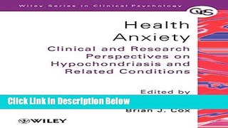[Reads] Health Anxiety: Hypochondriasis and Related Disorders Online Books