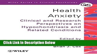 [Get] Health Anxiety: Hypochondriasis and Related Disorders Free New