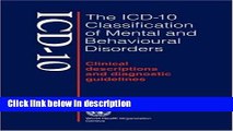 [Get] The ICD-10 Classification of Mental and Behavioural Disorders: Clinical Descriptions and