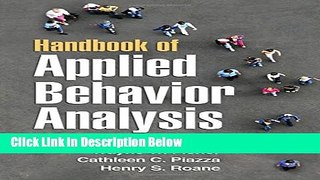 [Best] Handbook of Applied Behavior Analysis Online Ebook