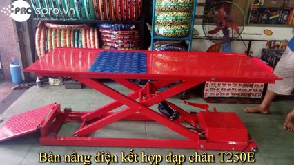 Bàn nâng sửa xe máy cơ điện âm nền giá rẻ tp HCM dành cho tiệm sửa xe head honda