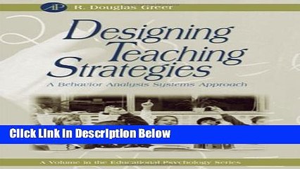 [Fresh] Designing Teaching Strategies: An Applied Behavior Analysis Systems Approach (Educational