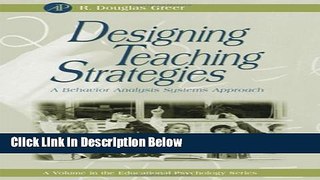 [Best Seller] Designing Teaching Strategies: An Applied Behavior Analysis Systems Approach