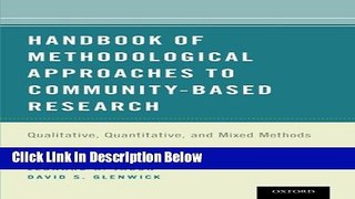 [Best Seller] Handbook of Methodological Approaches to Community-Based Research: Qualitative,