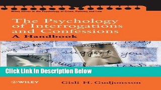 [Best Seller] The Psychology of Interrogations and Confessions: A Handbook New Reads