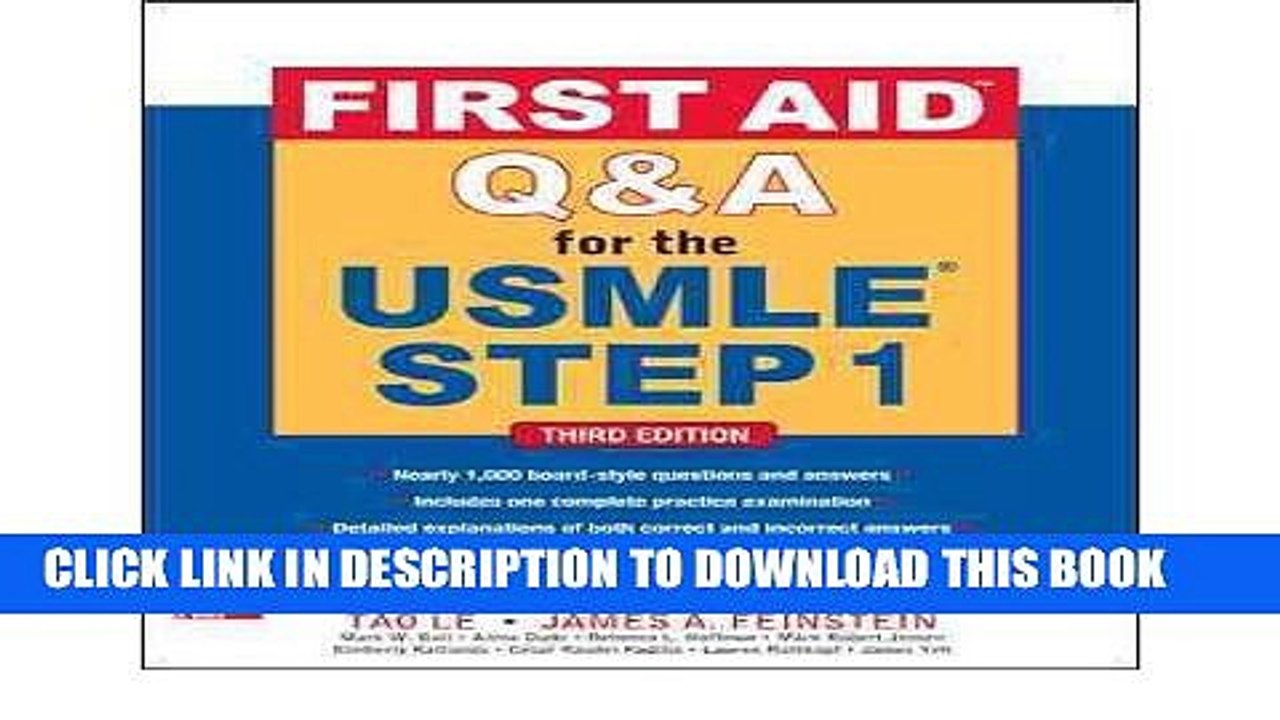 [PDF] First Aid Q A for the USMLE Step 1, Third Edition Full Online