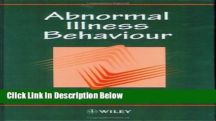 [Fresh] Abnormal Illness Behaviour New Ebook