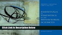 [Get] Essentials of Statistics for the Behavioral Sciences (PSY 200 (300) Quantitative Methods in