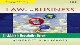 [Get] Cengage Advantage Books: Law for Business Free New
