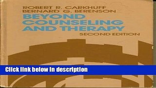 [Get] Beyond Counselling and Therapy Free New