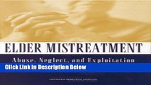 [Best Seller] Elder Mistreatment: Abuse, Neglect, and Exploitation in an Aging America New PDF
