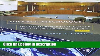 [Get] Forensic Psychology: The Use of Behavioral Science in Civil and Criminal Justice Free New