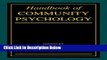 [Get] Handbook of Community Psychology Free New