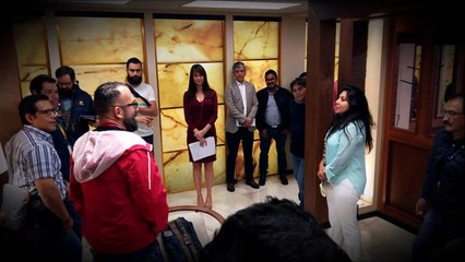 Susana González en grabaciones de La Candidata