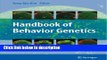[Get] Handbook of Behavior Genetics Online New