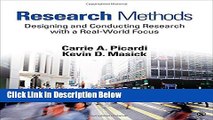 [Get] Research Methods: Designing and Conducting Research With a Real-World Focus Online New