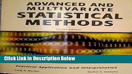 [Get] Advanced and Multivariate Statistical Methods: Practical Application and Interpretation