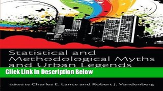[Get] Statistical and Methodological Myths and Urban Legends: Doctrine, Verity and Fable in