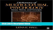 [Reads] Dictionary of Multicultural Psychology: Issues, Terms, and Concepts Free Books