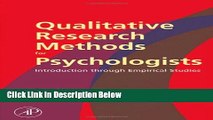 [Get] Qualitative Research Methods for Psychologists: Introduction through Empirical Studies