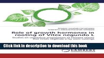 Read Role of growth hormones in rooting of Vitex negundo L: Studies on vegetative propagation of