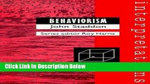 [Get] Behaviorism (Interpretations) Free New