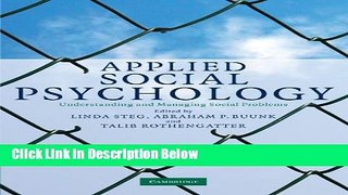 [Best] Applied Social Psychology: Understanding and Managing Social Problems Online Ebook
