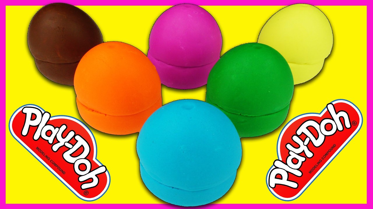 LEARN COLORS FOR KIDS - PLAY DOH SURPRISE EGGS- Frozen Olaf, Anger, McQueen, Buzz LIGHTYEAR, Stitch