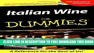 New Book Italian Wine For Dummies