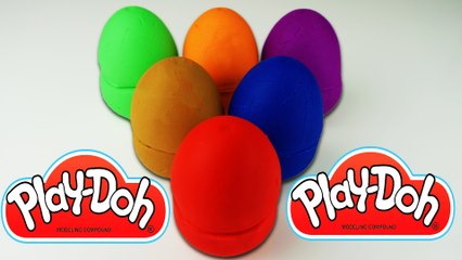 Download Video: MANY PLAY DOH SURPRISE EGGS FOR LEARN COLORS FOR KIDS - MCQUEEN SPIDERMAN HULK DONALD Playdough