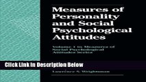 [Get] Measures of Personality and Social Psychological Attitudes, Volume 1 (Measures of Social