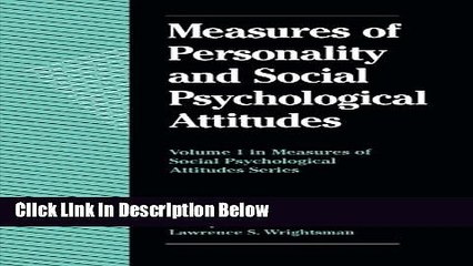 Télécharger la video: [Get] Measures of Personality and Social Psychological Attitudes, Volume 1 (Measures of Social