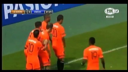Deportivo La Guaira Hilarious Goal Celebration vs Emelec!