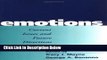 [Best] Emotions: Current Issues and Future Directions (Emotions and Social Behavior) Free Books