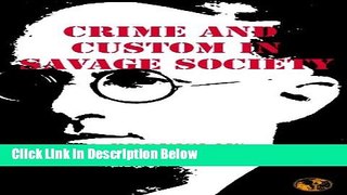 [Get] Crime and Custom in Savage Society Online New