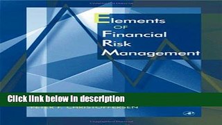 [Get] Elements of Financial Risk Management Free New