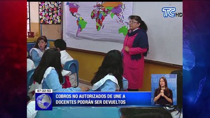 Cobros no autorizados de U.N.E. a docentes podrán ser devueltos