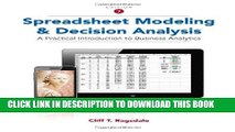 New Book Spreadsheet Modeling and Decision Analysis: A Practical Introduction to Business Analytics