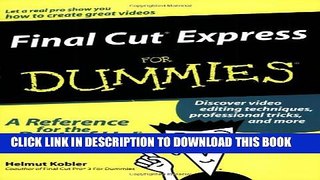 New Book Final Cut Express For Dummies